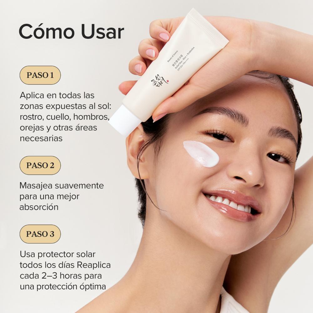 SUN RELIEF: RICE + NIACINAMIDE SPF 50 (CREMA FACIAL PROTECTOR SOLAR SPF 50)